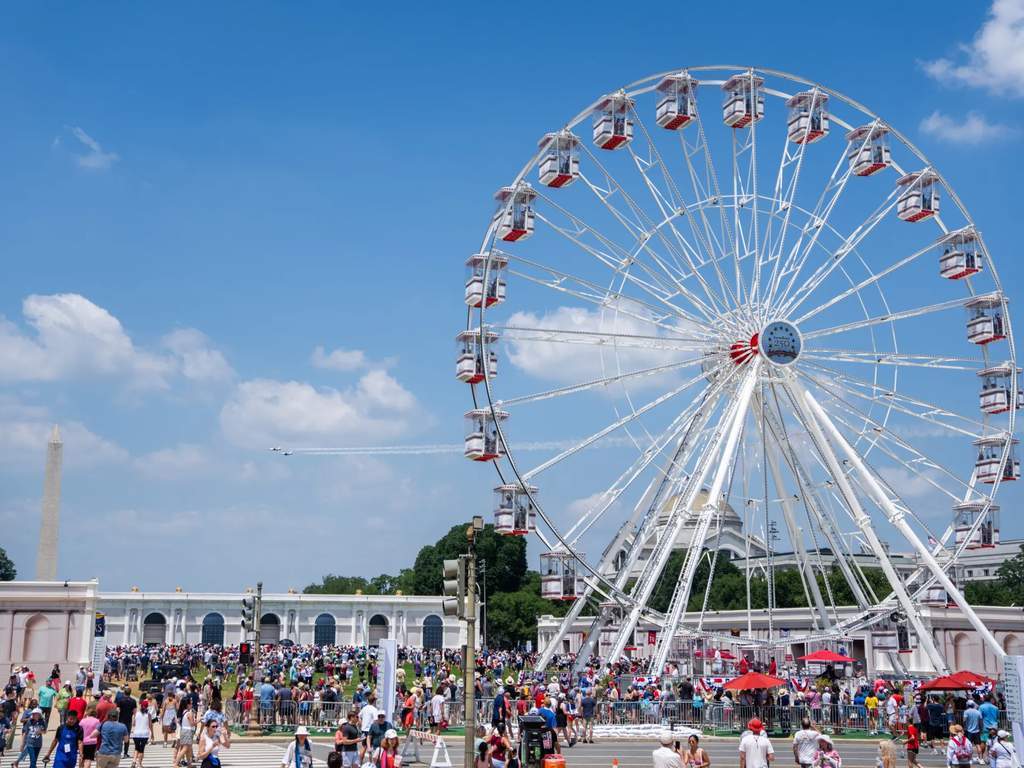 Crowds gather under extreme heat during US Independence Day events.