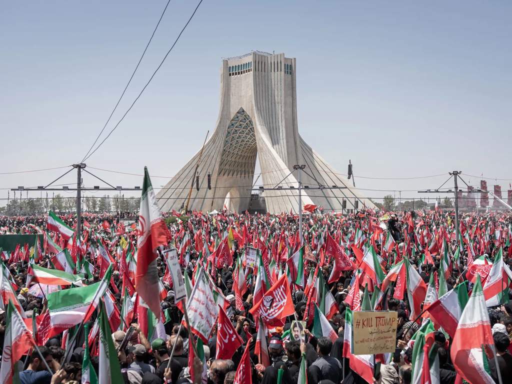 A helicopter transporting Ayatollah Ali Khamenei's body lands in Qom