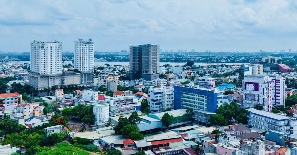 An aerial view of infrastructure development in Dong Nai.