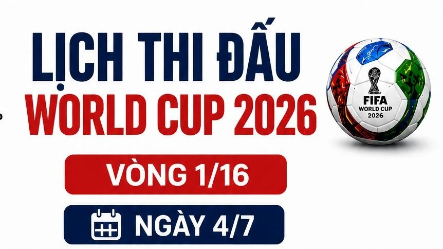 The World Cup 2026 official match schedule graphic for the knockout stage.