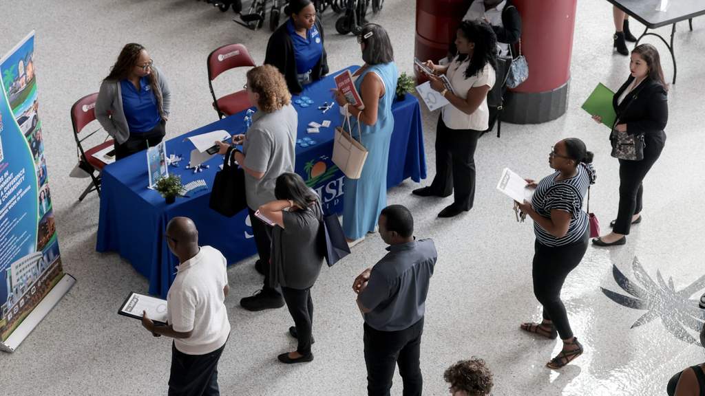 An empty office chair symbolizing the declining US labor force participation rate.