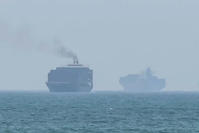 US military forces launching strikes against Iranian targets near the Strait of Hormuz